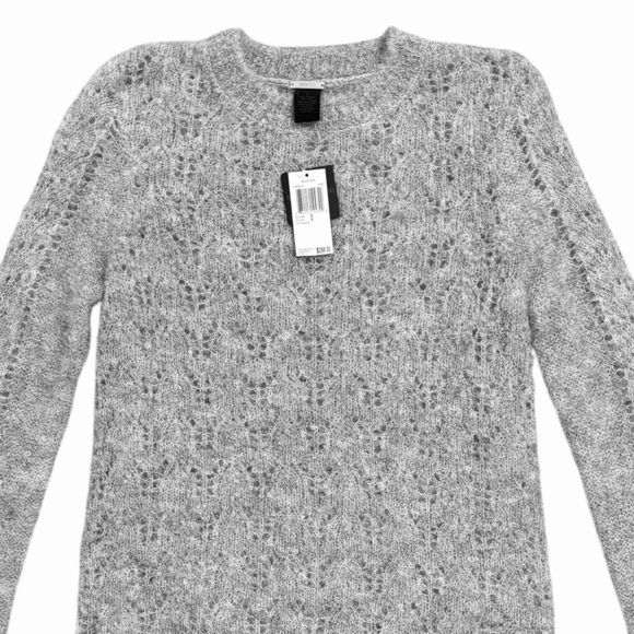 Magaschoni Women’s Small Gray Mohair Wool Blend Sweater Soft NWT - Picture 2 of 5
